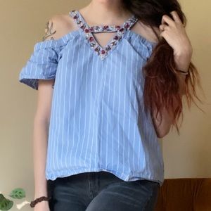 The Buckle Off-the-Shoulder Blouse